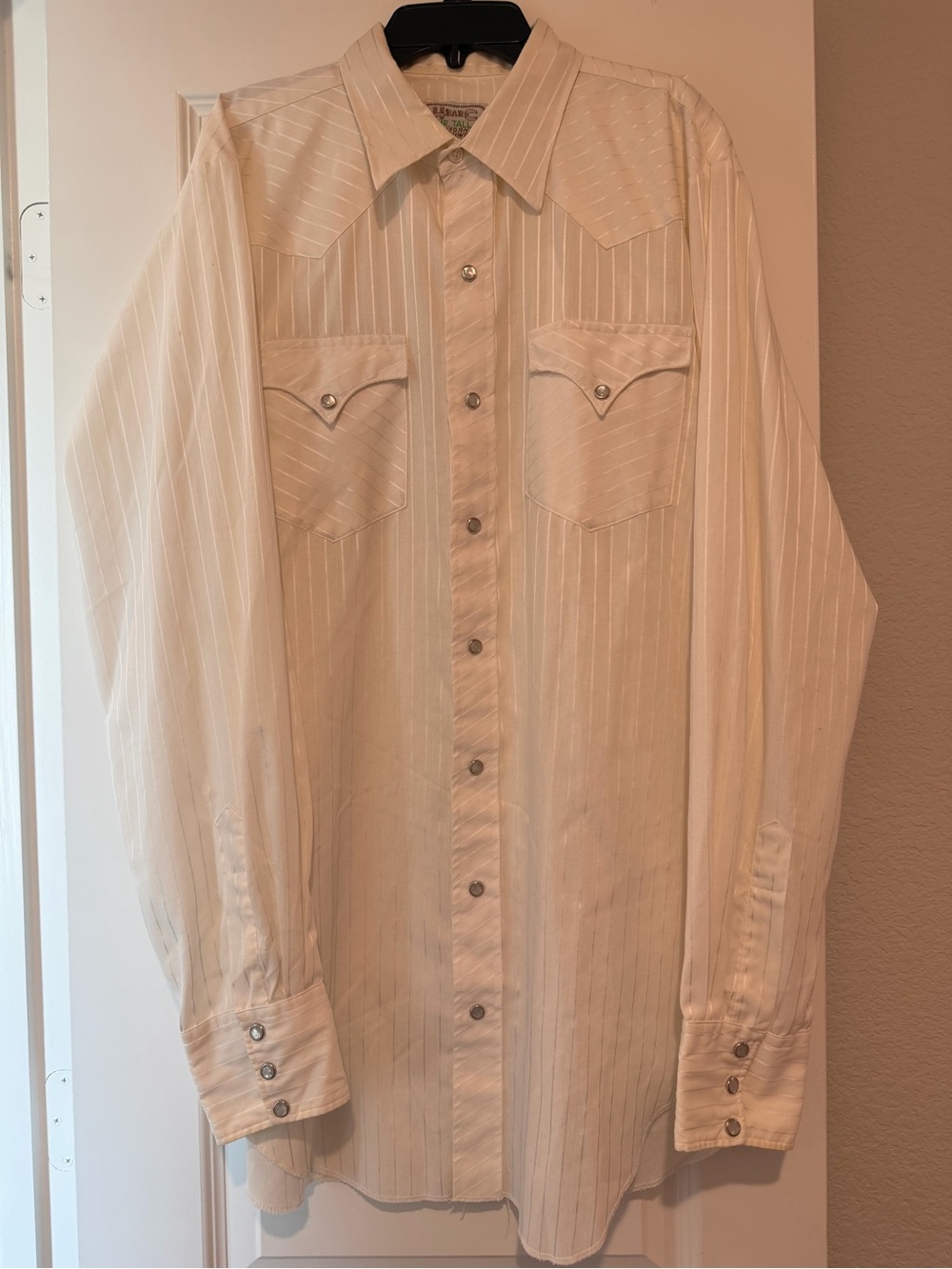 Vintage H Bar C Mr Tall California Ranchwear Pearl Snap Western Shirt 16-37 USA